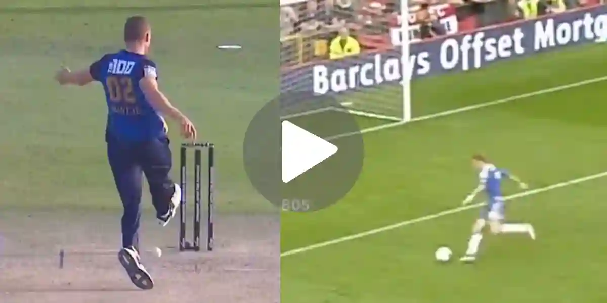 [Watch] Anrich Nortje Fails To Flex His Football Skills; Reminds Fans Of Torres In T10 League
